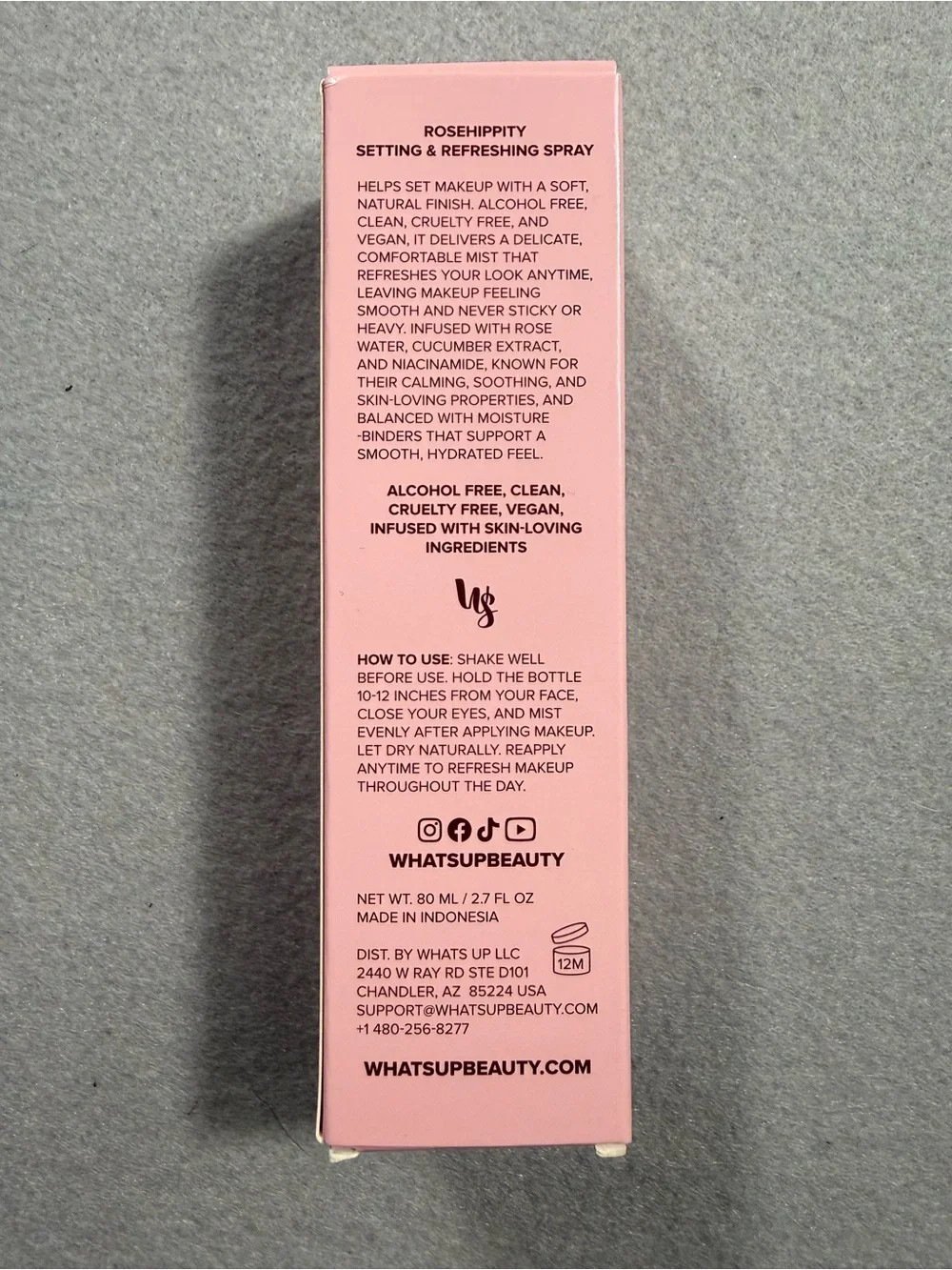 New WHATS UP BEAUTY Rosehippity Setting & Refreshing Spray Unopened in Box